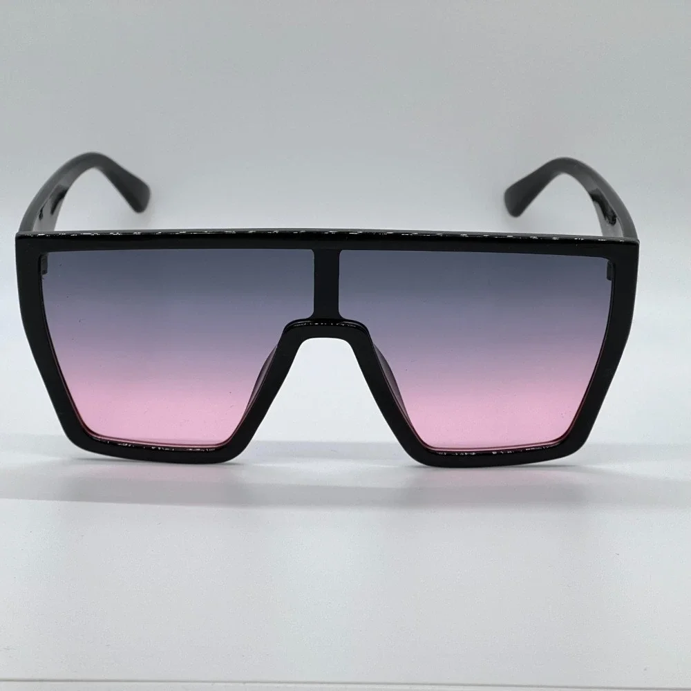 Oversized Shield Sunglasses Flat Top Gradient Lens‎ Fashion Shades Lentes Gafas